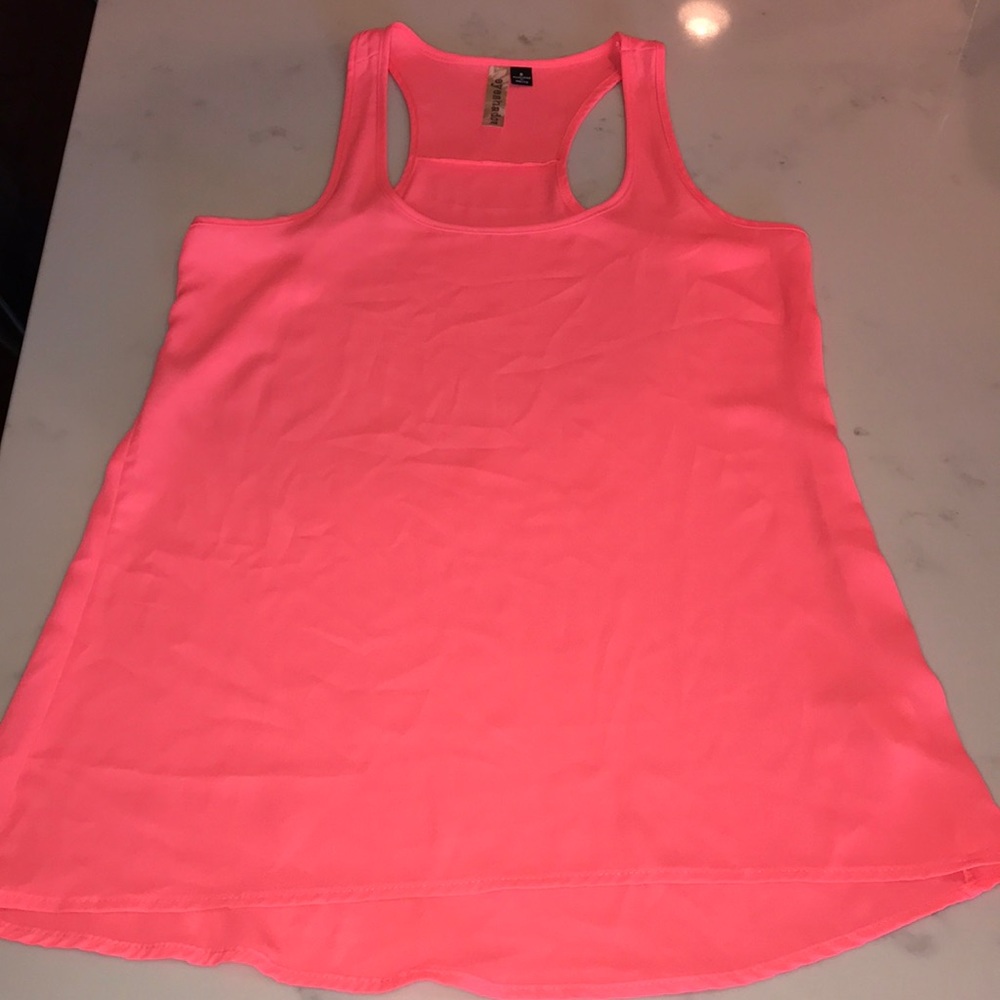 Neon pink racerback tank